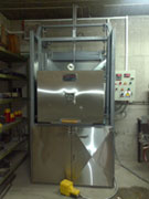 Bell type furnace for a production of metal foam from light metals